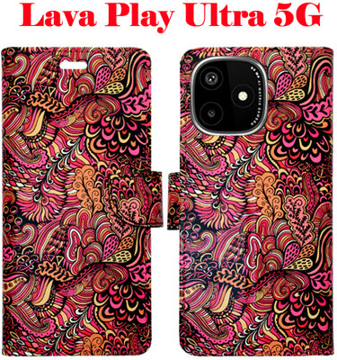 Mxkart Flip Cover for Lava Play Ultra 5G(Red, Pack of: 1)