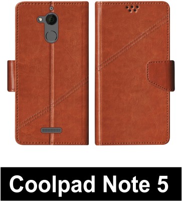Telecase Flip Cover for Coolpad Note 5(Brown, Shock Proof, Pack of: 1)