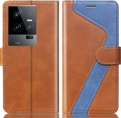 CYOR Flip Cover for IQOO 11 5G(Brown, Blue, Dual Protection, Pack of: 1)