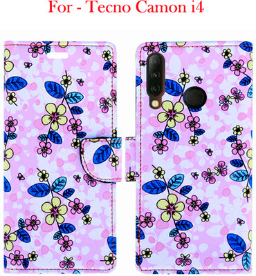 Toklot Flip Cover for Tecno Camon i4(Pink, Pack of: 1)