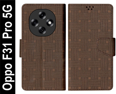 SBMS Flip Cover for Oppo F31 Pro 5G Back Cover Case with Magnatic Closure(Brown, Shock Proof, Pack of: 1)
