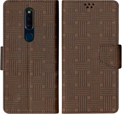 SBMS Flip Cover for Oppo F11 Pro(Brown, Shock Proof, Pack of: 1)