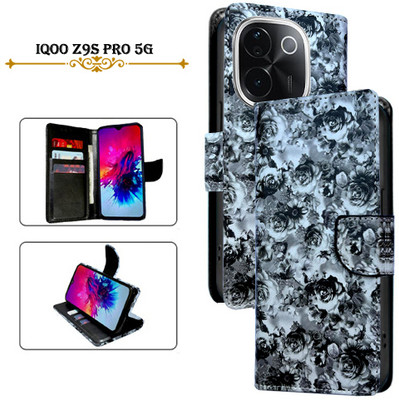 Asmart Flip Cover for iQOO Z9s Pro 5G(Black, Pack of: 1)