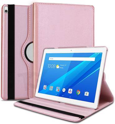 TGK Flip Cover for Lenovo Tab M10 HD 10.1 [Fit Model: TB-X505X / TB-X505F / TB-X505L / TB-X605L / TB-X605F]  (Gold, Dual Protection)