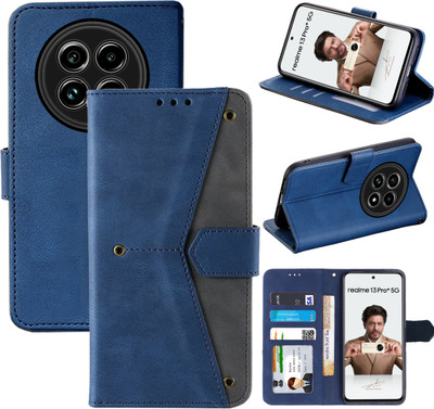 Autofocus Flip Cover for Realme 13 Pro Plus 5G(Blue, Camera Bump Protector, Pack of: 1)