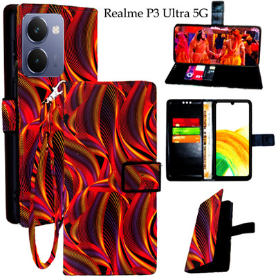 Shanno Enterprises Flip Cover for Realme P3 Ultra 5G(Red, Pack of: 1)