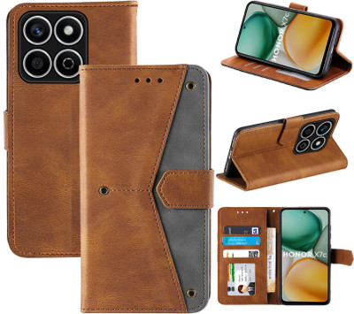 Autofocus Flip Cover for Honor X7C 5G(Brown, Camera Bump Protector, Pack of: 1)