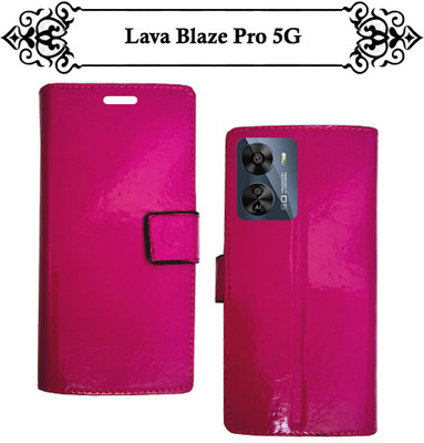 Asmart Flip Cover for Lava Blaze Pro 5G(Pink, Pack of: 1)