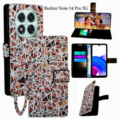 Mxkart Flip Cover for Redmi Note 14 Pro 5G(Brown, Pack of: 1)