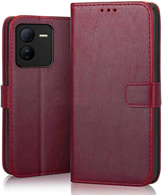 GoPerfect Flip Cover for iQOO Z9x 5G | Premium Imported Trending Business Series Wallet Back Cover(Red, Dual Protection, Pack of: 1)