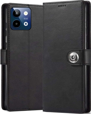 XSHIELD Front & Back Case for Lava Storm Lite 5G | Premium Business Series Wallet Flip Back Cover(Black, Dual Protection, Pack of: 1)