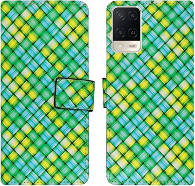 MyFlips Flip Cover for Oppo A54(Green, Magnetic Case, Pack of: 1)