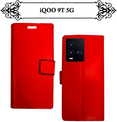 Asmart Flip Cover for iQOO 9T 5G(Red, Pack of: 1)
