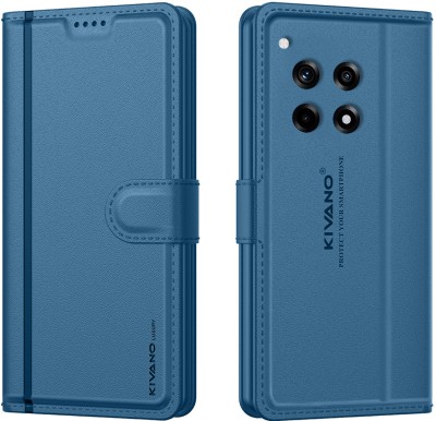 KIVANO LUXE Flip Cover for OnePlus 12R 5G(Blue, Card Holder, Pack of: 1)