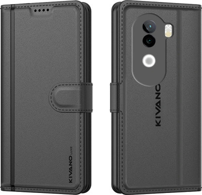 KIVANO LUXE Flip Cover for Vivo V40e 5G / iQOO Z9s 5G(Black, Magnetic Case, Pack of: 1)