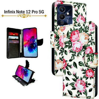 Cutemart Flip Cover for Infinix Note 12 Pro 5G(White, Pack of: 1)