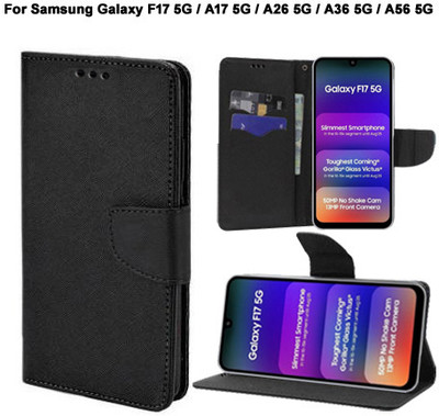 Carnage Flip Cover for Samsung Galaxy F17 5G, Samsung Galaxy A17 5G, Samsung Galaxy A26 5G, Samsung Galaxy A36 5G, A56 5G(Black, Cases with Holder, Pack of: 1)