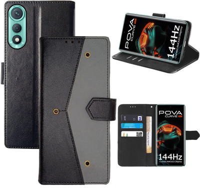 Aaghosh Flip Cover for Tecno Pova Curve 5G(Black, Shock Proof, Pack of: 1)