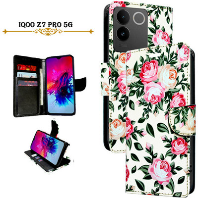 Cutemart Flip Cover for iQOO Z7 Pro 5G(White, Pack of: 1)