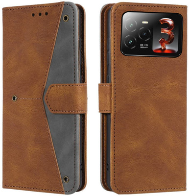 ClickAway Wallet Case Cover for Lava Agni 3 5G |High Premium Class Series Business Edition Flip Back Cover(Brown, Flexible, Pack of: 1)