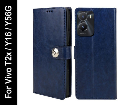 Winkel Flip Cover for vivo T2x 5G(Blue, Cases with Holder, Pack of: 1)