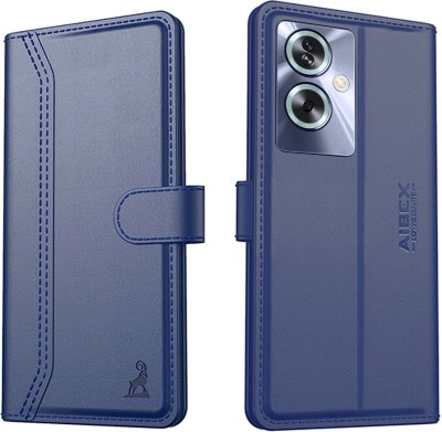 AIBEX Flip Cover for Oppo A79 5G|Vegan PU Leather |Foldable Stand & Pocket(Blue, Cases with Holder, Pack of: 1)