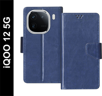 SBMS Flip Cover for iQOO 12 5G(Blue, Shock Proof, Pack of: 1)