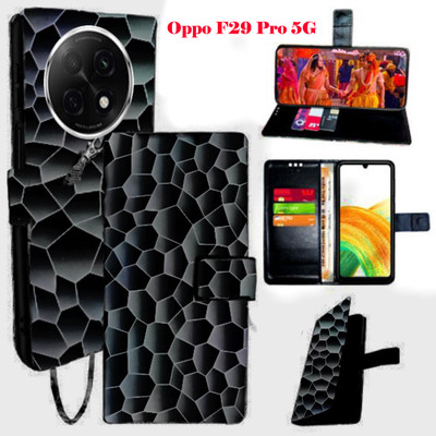 Mxkart Flip Cover for Oppo F29 Pro 5G(Black, Pack of: 1)