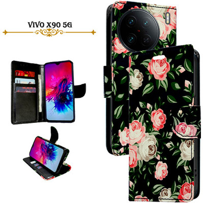 Cutemart Flip Cover for Vivo X90 5G(Black, Pack of: 1)