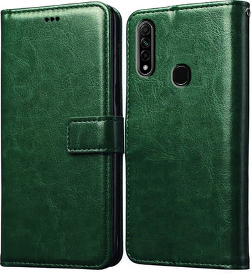 Casotec Flip Cover for Oppo A31(Green, Pack of: 1)