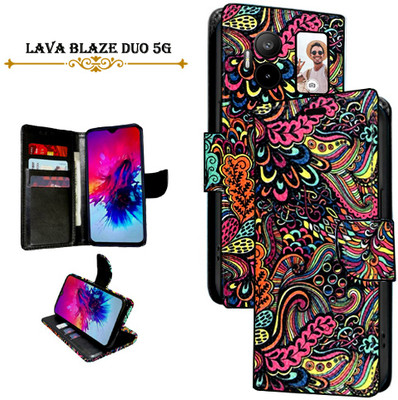 Mxkart Flip Cover for Lava Blaze Duo 5G(Multicolor, Pack of: 1)