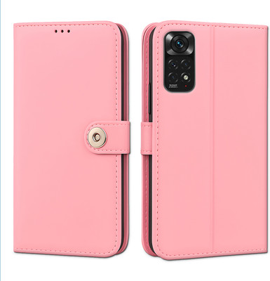 Unirock Flip Cover for Redmi Note 11(Pink, Dual Protection, Pack of: 1)
