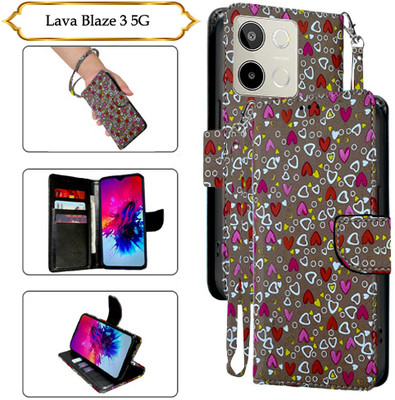 PARGO Flip Cover for Lava Blaze 3 5G(Brown, Pack of: 1)