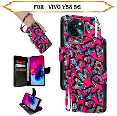 Cutemart Flip Cover for Vivo Y58 5G(Multicolor, Pack of: 1)