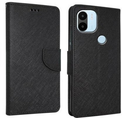 Mehsoos Flip Cover for Redmi A1 Plus, Redmi A2 Plus, POCO C50, POCO C51(Black, Dual Protection, Pack of: 1)