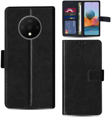 Kalua Mall Flip Cover for OnePlus 7T pouch cover | OnePlus HD1901 pouch cover | Black(Black, Magnetic Case, Pack of: 1)