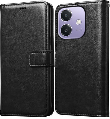 Casotec Flip Cover for Oppo A3 5G, Oppo A3x 4G, REDMI A3X(Black, Pack of: 1)