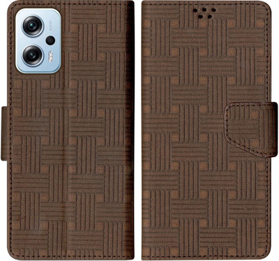 SBMS Flip Cover for Redmi K50i 5G(Brown, Shock Proof, Pack of: 1)