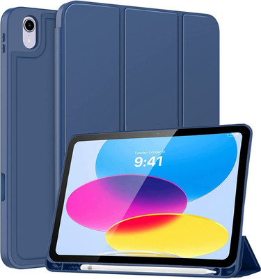 Proelite Flip Cover for iPad (A16) 11th/10th Gen (2025/2022) [Auto Sleep/Wake Cover] [Pencil Holder](Blue, Hard Case, Pack of: 1)