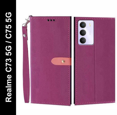 Wynhard Flip Cover for Realme C73 5G, realme C75 5G, Realme Narzo 80 Lite 5G, Realme P3 Lite 5G(Pink, Grip Case, Pack of: 1)