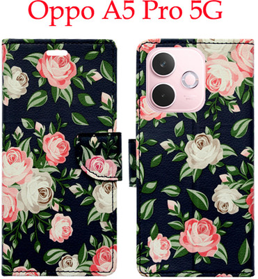 Toklot Flip Cover for Oppo A5 Pro 5G(Black, Pack of: 1)