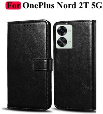 Turncoat Flip Cover for OnePlus Nord 2T 5G(Black, Grip Case, Pack of: 1)