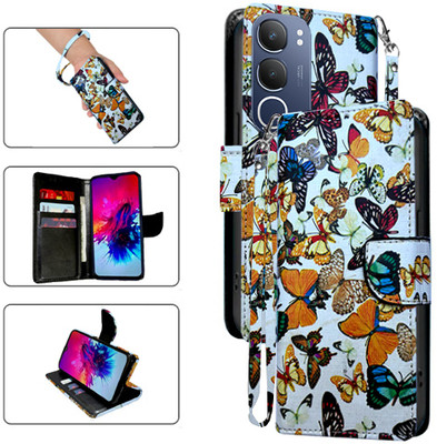 Cutemart Flip Cover for Vivo Y19s 5G(White, Pack of: 1)