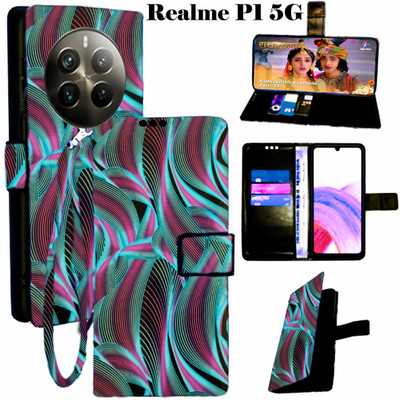 Mxkart Flip Cover for Realme P1 5G(Blue, Pack of: 1)
