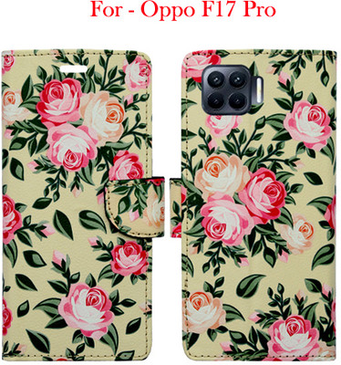Toklot Flip Cover for Oppo F17 Pro(Yellow, Pack of: 1)