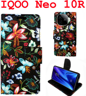 Mxkart Flip Cover for IQOO Neo 10R 5G(Black, Pack of: 1)