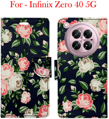 SHANNO Flip Cover for Infinix Zero 40 5G(Black, Pack of: 1)
