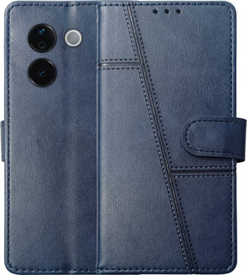 SUPER-ME Flip Cover for VIVO T3 PRO 5G(Blue, Dual Protection, Pack of: 1)