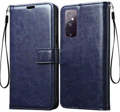 COVERHEAD Flip Cover for Samsung Galaxy M52 5G leather flip (Blue, Shock Proof, Pack of: 1)(Blue, Cases with Holder)