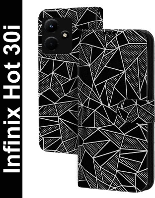 Knotyy Flip Cover for Infinix HOT 30i(Black, Dual Protection, Pack of: 1)